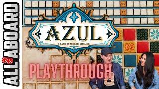 AZUL | Board Game | 2 Player Playthrough | Tiling a Palace