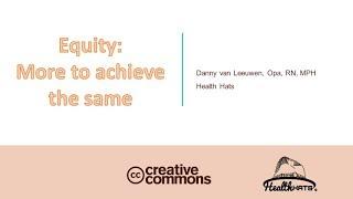 Equity: more to achieve the same