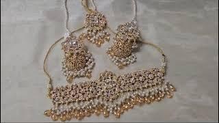 Pakistani Bridal Jewellery Sets Jhumka Choker Rani Haar Pearls Long Necklace Wedding Jewellery