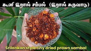 கூனி இறால் வச்சு இப்பிடியும் சம்பல் செய்யலாமா? | Srilankan tiny dried prawn Sambal | இறால் கருவாடு