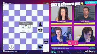 5uppp Checkmates Ludwig! - Pogchamps 4 Chess Clip Highlight! - Pepega