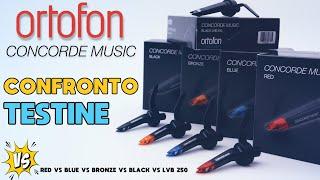 Ortofon Concorde Music: Qual è la MIGLIORE?  Red vs Blue vs Bronze vs Black vs LVB 250!