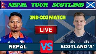 NEPAL VS SCOTLAND A MATCH LIVE | NEPAL TOUR SCOTLAND LIVE MATCH SCORE COMMENTARY BY CHETAN VOICE