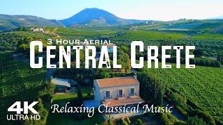 [4K] Greece Crete  Drone Aerial | 3 Hour Classical Music | Κρήτη Kreta Creta Ελλάδα