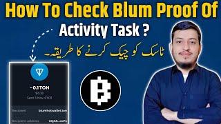 How to check BLUM proof of Activity Task || BLUM Proof of activity task kaise check kare