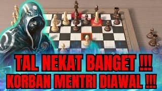 SUPER.. SUPER.. SUPER.. BRUTAL !!! pengorbanan mentri mikhail tal di langkah ke-7