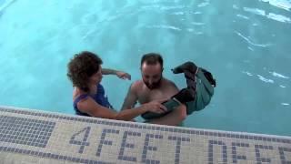 Adapted Swimming Lesson for Double Amputee at Helen Hayes Hospital NY