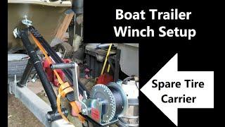 Spare Tire Carrier Boat Trailer Winch Post Setup and Install