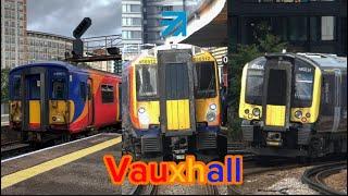Trains at Vauxhall Station