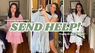 Extreme Closet Clean Out! | Trying Every Dress I Own