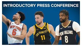 LIVE: Dallas Mavericks introduce Klay Thompson, Quentin Grimes and Naji Marshall