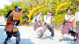 #68 SAMURAI Mannequin Prank in Kyoto Japan | Awesome reactions Statue prank Kiyomizu Temple