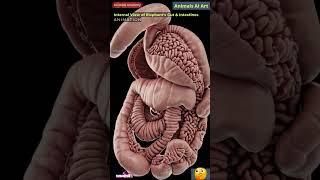 Internal View of Elephant's Digestive System Animation | Animals AI Art | 50