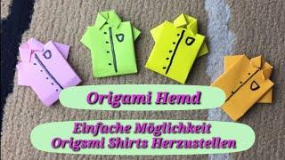 Einfaches Origami Hemd - einfache Möglichkeit, Origami-Shirts herzustellen - Origami Tutorials