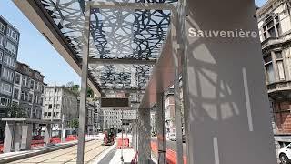 Liège tram under construction   HD 1080p