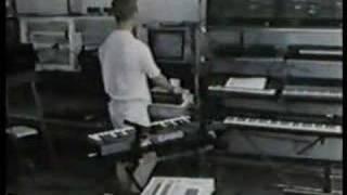 Vince Clarke in the studio 1985