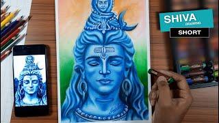 Short || Mahashivratri drawing, Shiva drawing, Oil pastel drawing, Sanju Arts