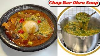 How to make Ghana  Chop Bar Okro Soup||Easiest but Most Delicious Okro Soup ever