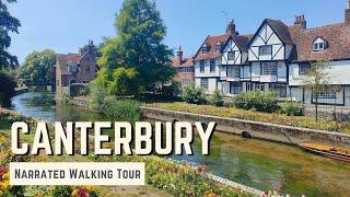 CANTERBURY | 4K Narrated Walking Tour | Let's Walk 2024