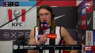 Darcy Moore doesn’t even want to think about Sydney or Buddy Franklin just yet best on ground