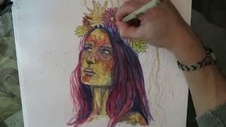 Mother Nature - Timelapse drawing