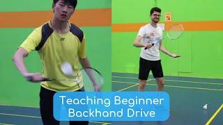 Teaching COMPLETE Beginner Badminton -  Backhand Drive