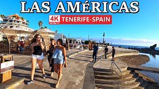 TENERIFE - PLAYA DE LAS AMÉRICAS | Atmosphere on the Promenade at Sunset ️ 4K Walk ● June 2024