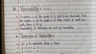 5.1.6 - Reachabliity, Properties of Reachabliity, Geodesic & Distance, Reachable Set, Node Base