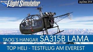 SA315B Lama Helicopter - Top Heli - Flug am Everest  MSFS 2020 Deutsch