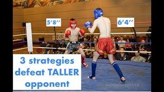 3 Strategies to defeat taller opponent (5'8" vs 6'4") (Real Time Fight/Sparring Footage)