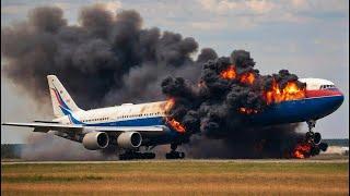 1 MINUTE AGO! Russian IL-96 plane carrying Russian president and ministers explodes in mid-air