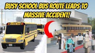 Greenville, Wisc Roblox l Realistic BUSY School Bus Route CRASHES into CLASSROOM - Roleplay