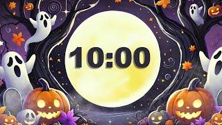 10-Minute Halloween Classroom Timer with Spooky Music and Countdown Clock 