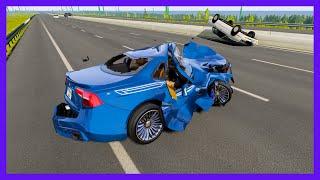 Autobahn CRASHES - extreme high speed accidents | BeamNG drive | The Sethioz Project