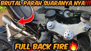 knalpot sc project ini suara back fire nya gila  megelli 250