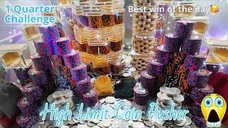 1 Quarter Challenge High Limit Coin Pusher