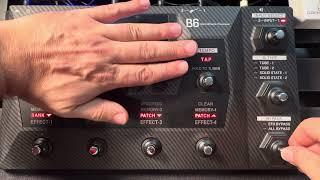 Zoom B6 DI Type and Bypass signal explained. Bass effects.