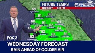 Tampa weather | Rain ahead of colder temperatures