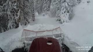 Winterdienst ️ Valtra N174 ️ Wintec K3 320 ️ 90cm ️ #extreme snow plowing ️2,9 feet of snow ️