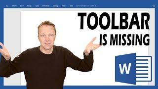 Toolbar is missing in Word