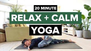 Restorative Yoga Flow for Stress Release - Survive the Holidays (RELAX + CALM your mind). 20 Minutes