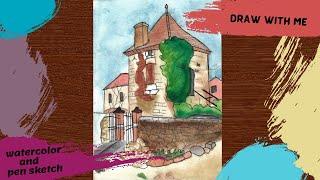 Watercolor Scenery painting | easy tutorial | Zawa Khan Athoi