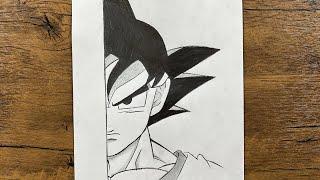 Easy goku drawing for beginners | How to draw Goku step-by-step