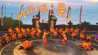 Full Tari Kecak dan Fire Dance Pura Luhur Uluwatu Pulau Bali Indonesia 2023