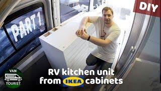 RV kitchen build from IKEA cabinets. Diy campervan kitchen unit for simple van conversion - part 1