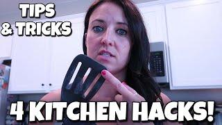 4 Kitchen Hacks!  How To With Kristin