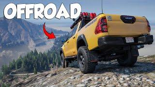 The Dangerous Offroad Trail with my Toyota Hilux in GTA 5 RP