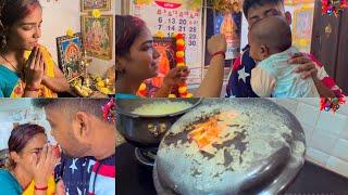 ஆடி வெள்ளி பூஜை | Cooker Burnt  | Vlog | Anjali Prabhakaran