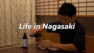 [CC] Heavy Rain in Nagasaki / Evening Drink with Sashimi, Rainy Sloped Area, New Cutting Board