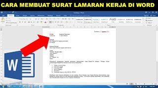 cara membuat surat lamaran kerja di Microsoft word